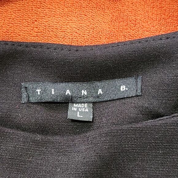 Tiana B Women Dress Size Large Black/red Stretch - Picture 9 of 11